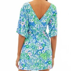 Women’s Parigi Knit Skort Romper In Sunwashed Blue Plumes In Bloom